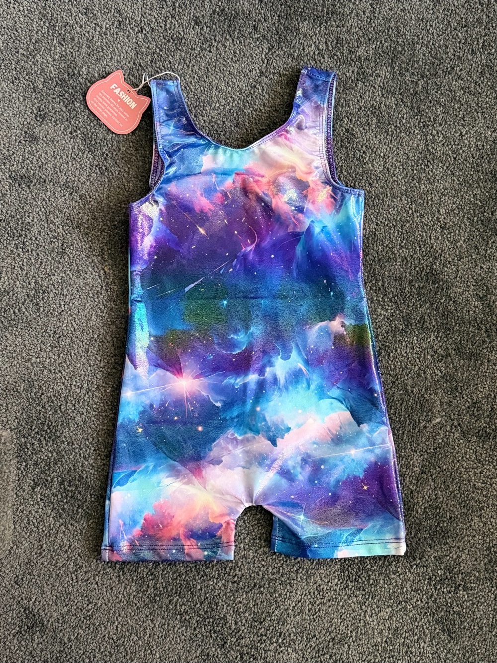 Kids One-Piece Swim Suit - Galaxy Print Blue Purple